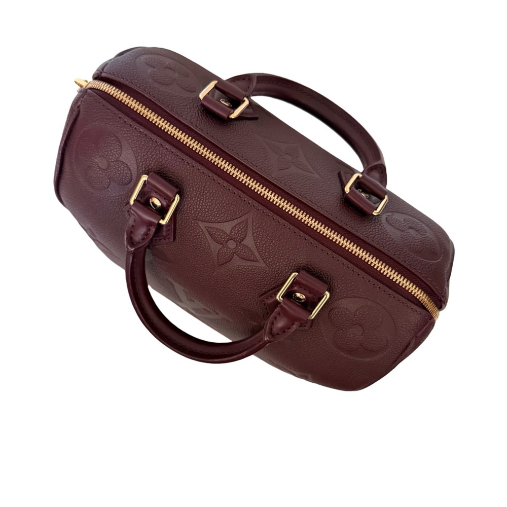 Louis Vuitton Speedy 25 Bandouliere Burgundy Wine Monogram Giant Limited Edition - Picture 7 of 15